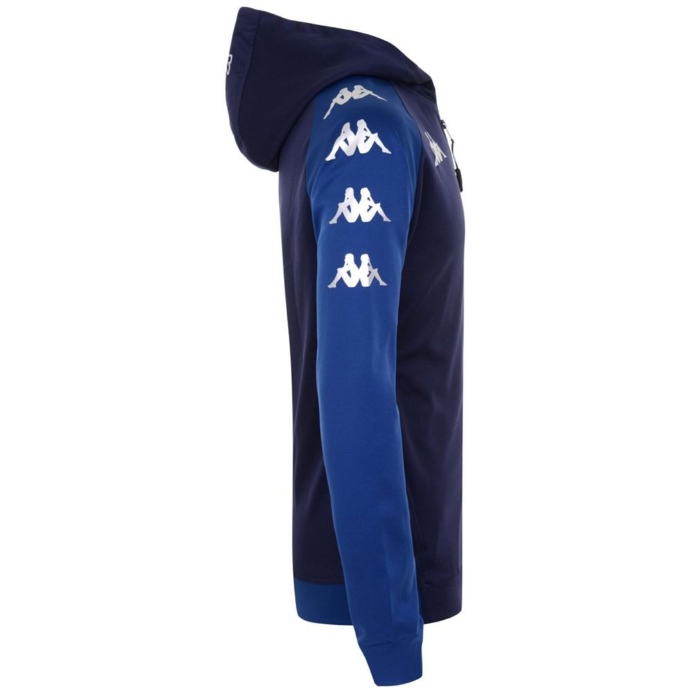 Men Kappa 4 Soccer Tortona Hoodie Navy | TP4987036