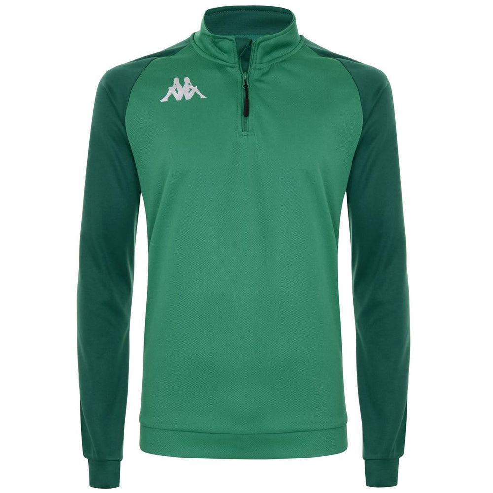 Men Kappa 4 Soccer Trieste Sweater Green | BS6931247