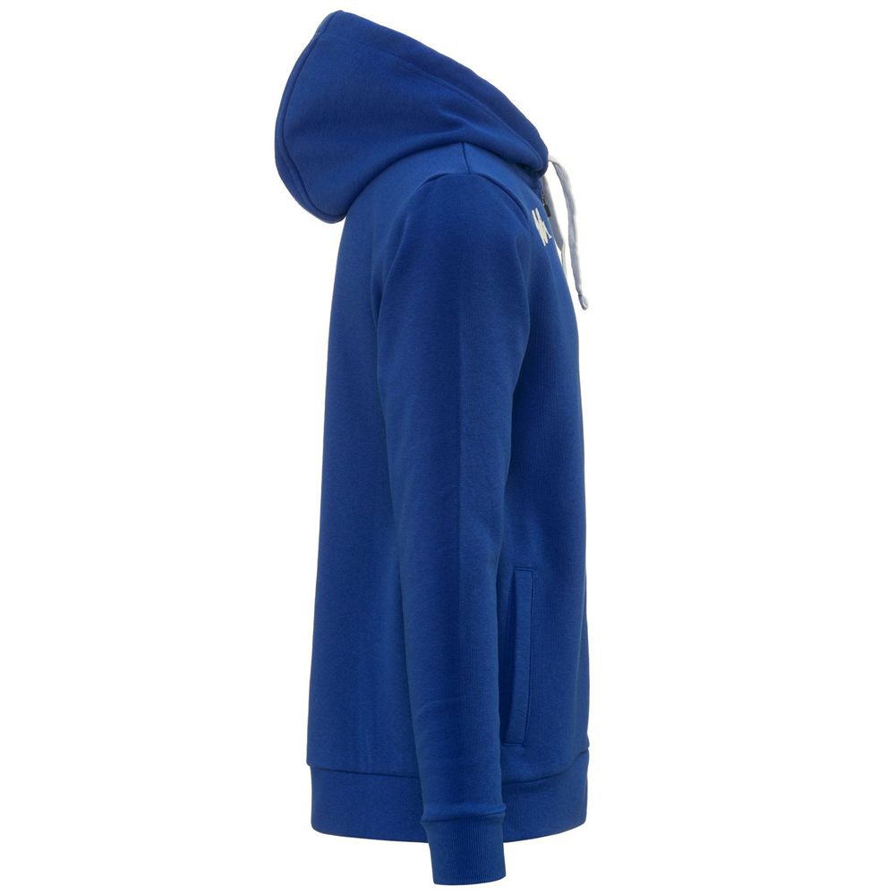 Men Kappa 4 Training Banto Hoodie Blue | WX1432978