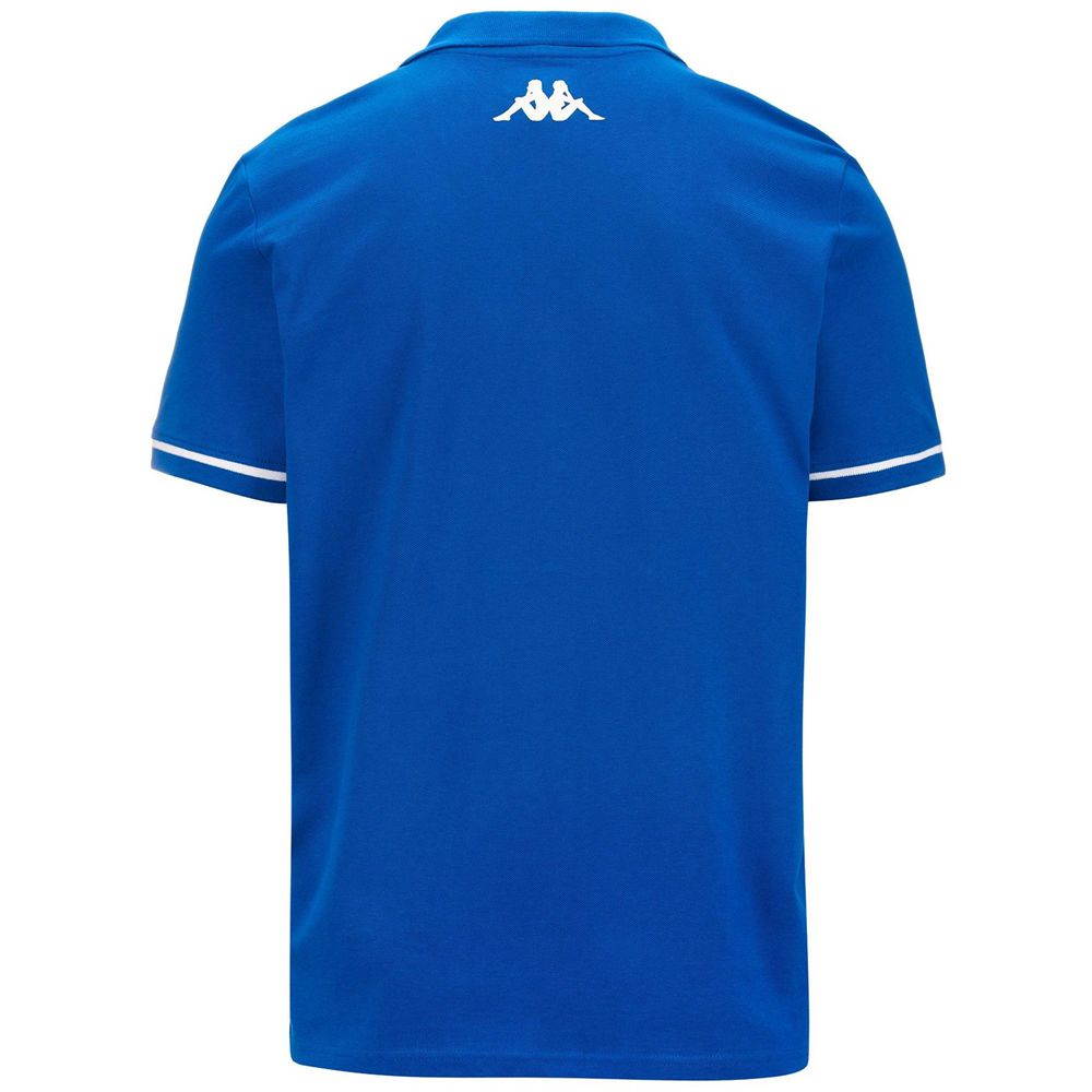 Men Kappa 4 Training Barli Polo Shirt Blue | ZA7834260