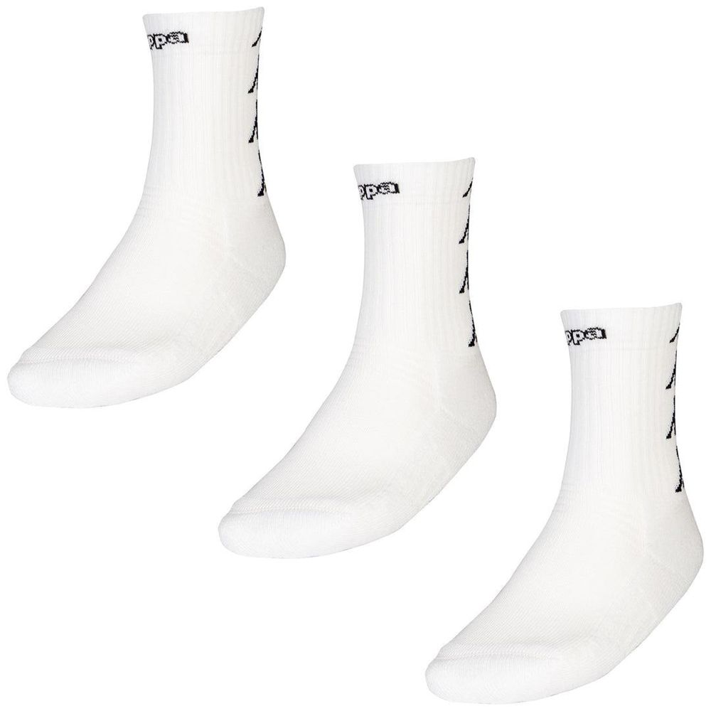 Men Kappa 4 Training Eleno 3pack Socks White | VY7184603