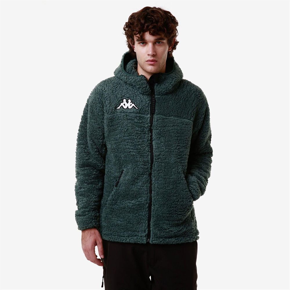 Men Kappa 6 Cento 635s Hoodie Green | VI5982146