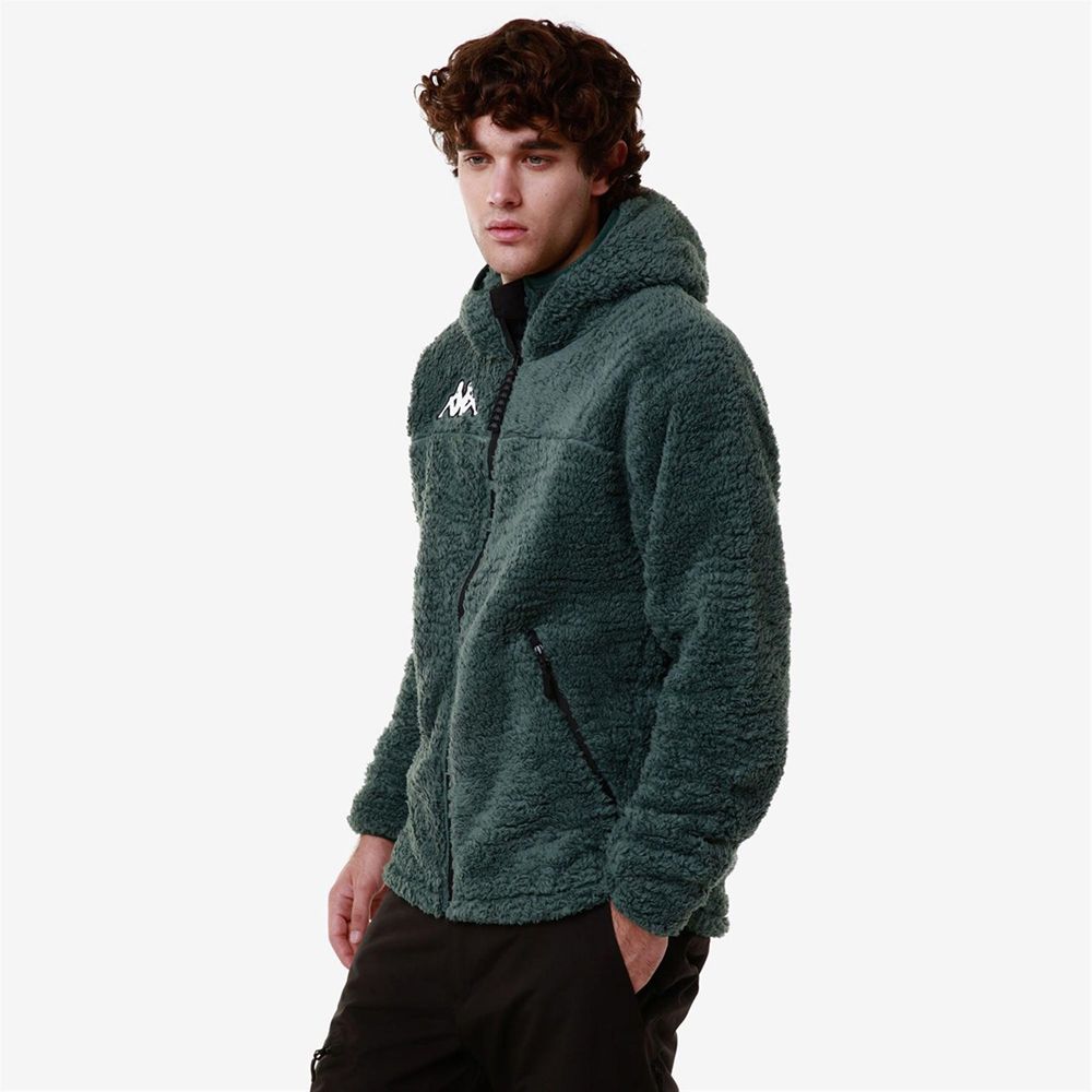 Men Kappa 6 Cento 635s Hoodie Green | VI5982146