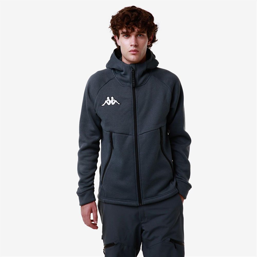 Men Kappa 6 Cento 635w Hoodie Grey | UB4805971