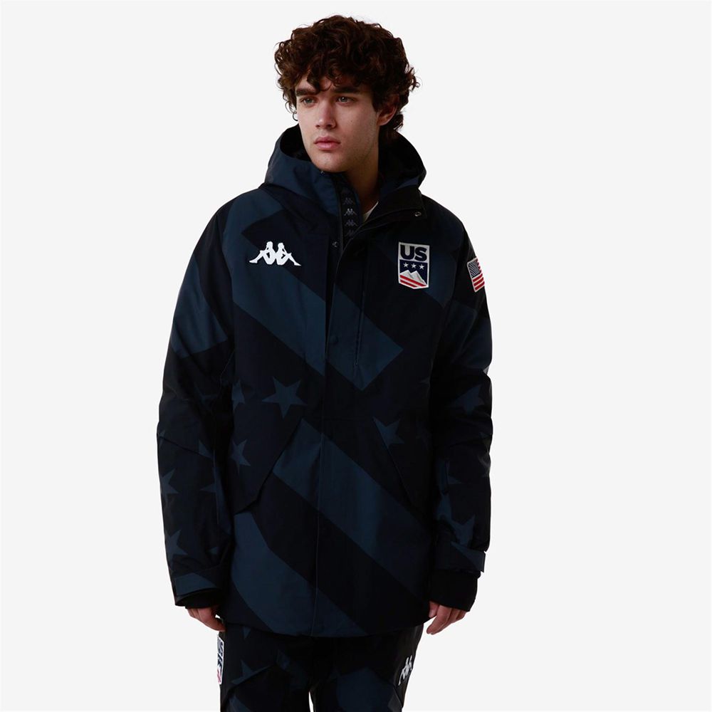 Men Kappa 6 Cento 640sg Us Jacket Navy | AG8725943