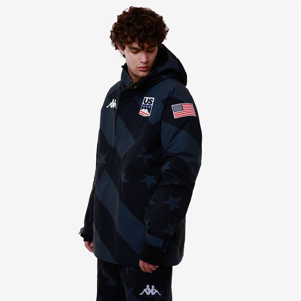 Men Kappa 6 Cento 640sg Us Jacket Navy | AG8725943