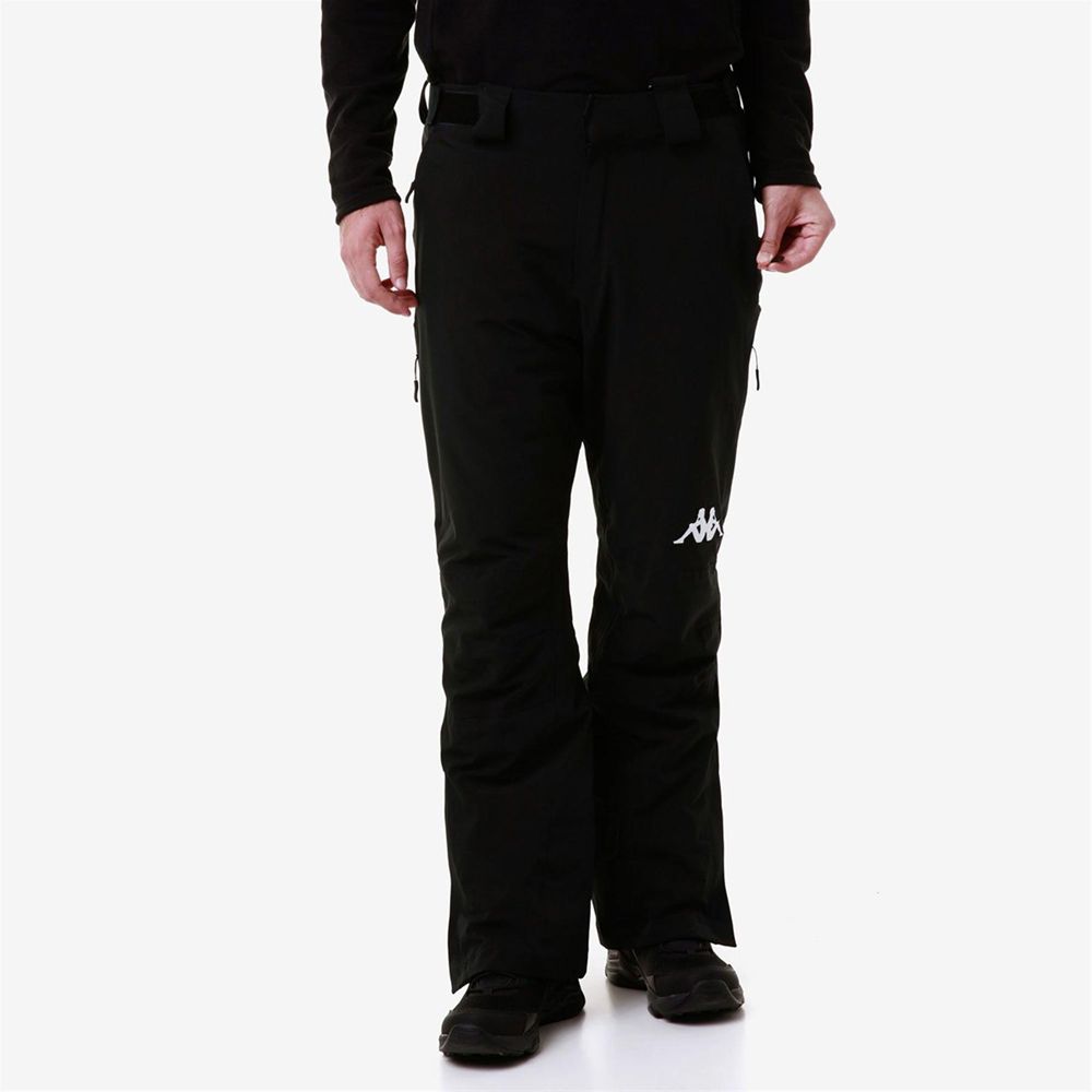 Men Kappa 6 Cento 664 Pants Black | PM7428190