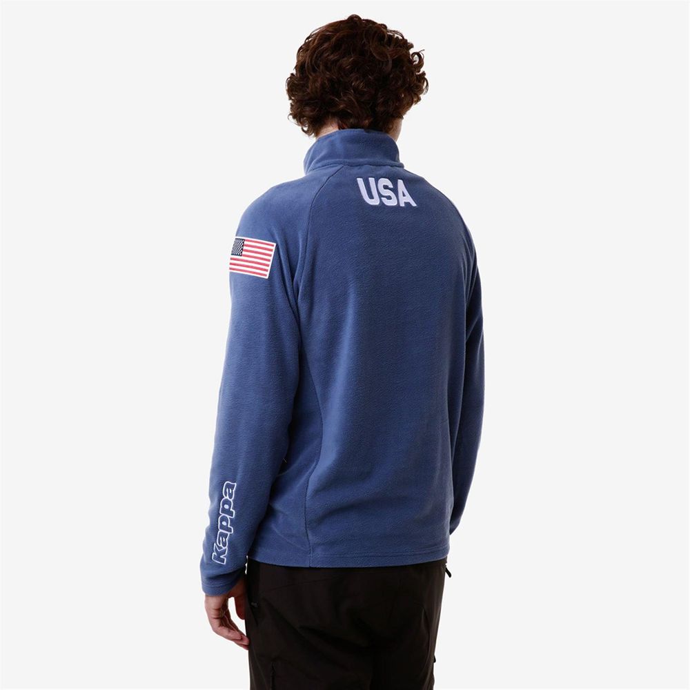 Men Kappa 6 Cento 687b Us Sweater Blue | GM2678093