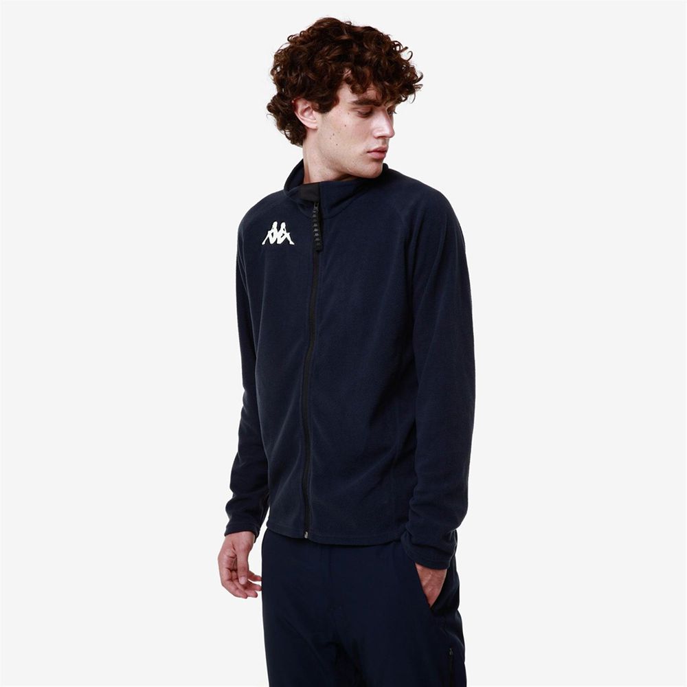 Men Kappa 6 Cento 687bfz Jacket Navy | EL7135846