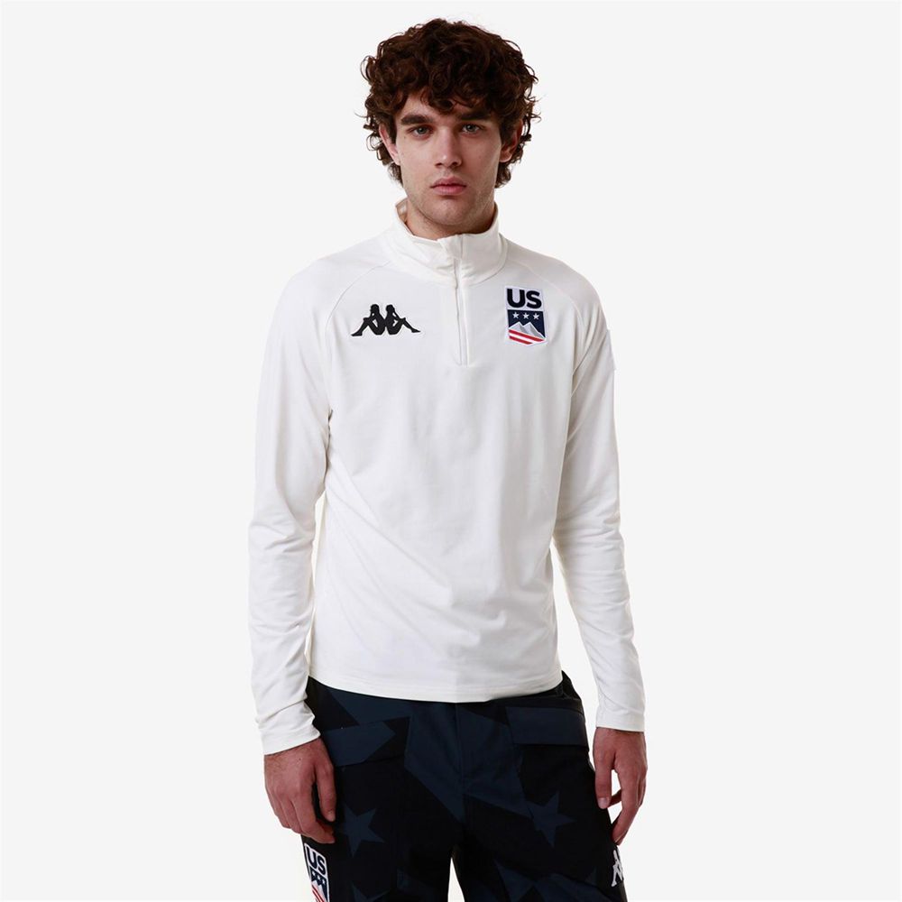 Men Kappa 6 Cento 687bk Us Jacket White | KO9532048