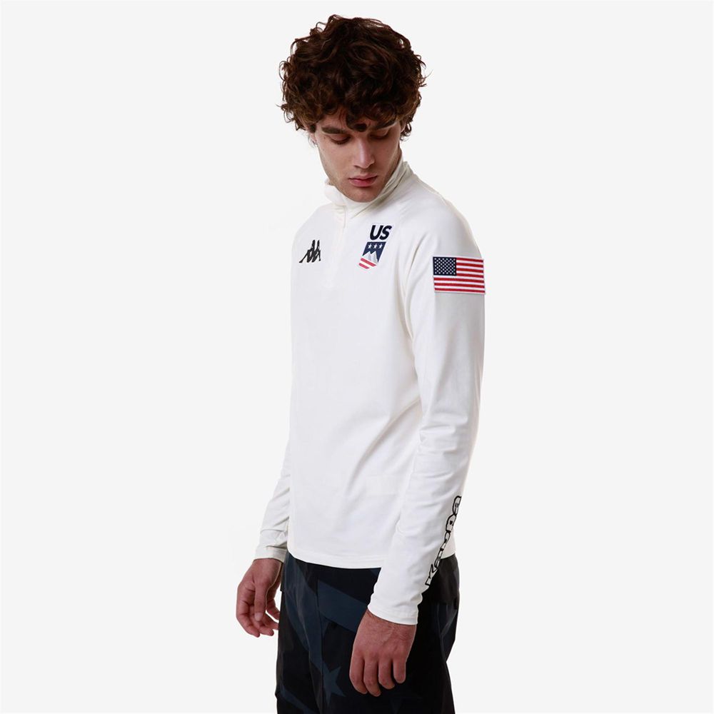 Men Kappa 6 Cento 687bk Us Jacket White | KO9532048