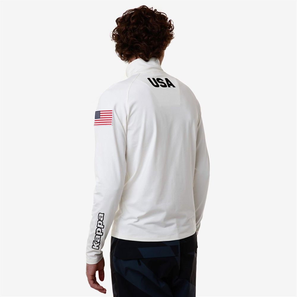 Men Kappa 6 Cento 687bk Us Jacket White | KO9532048