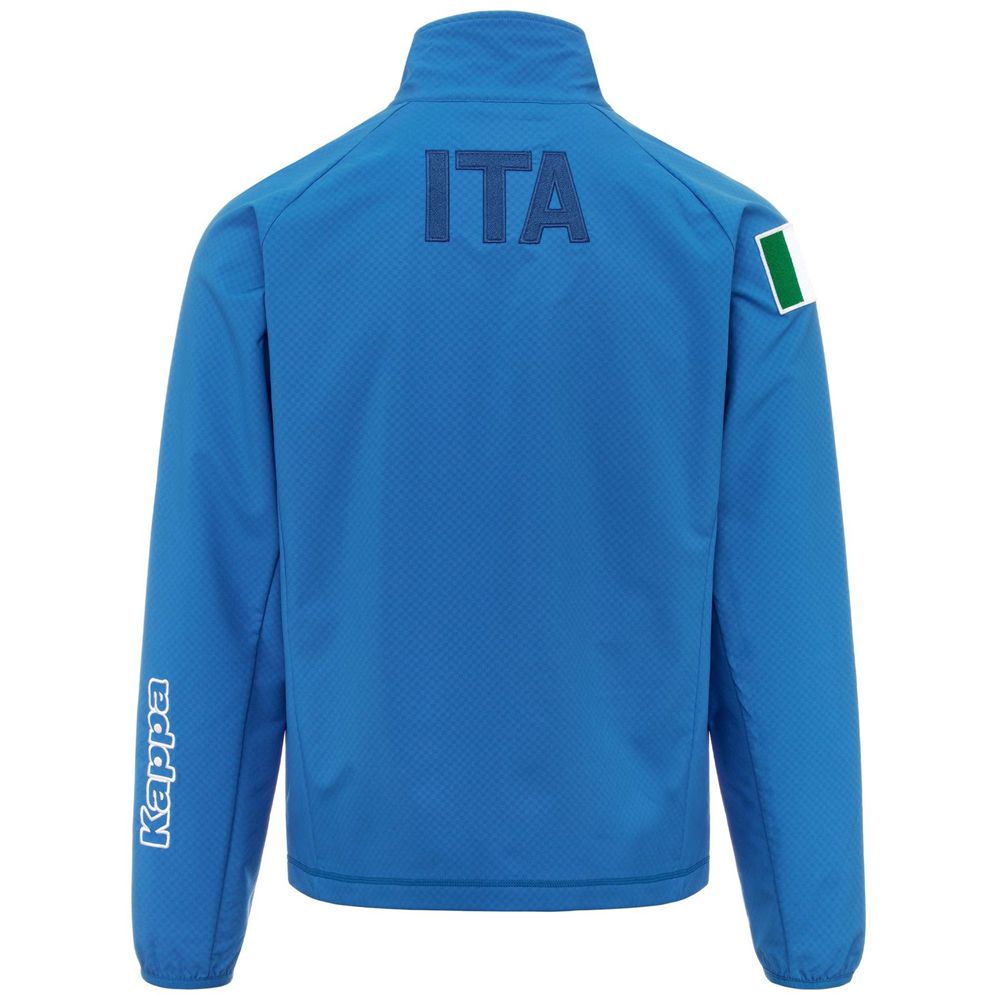 Men Kappa 6 Cento 687wp Ita Jacket Blue | RI3492651