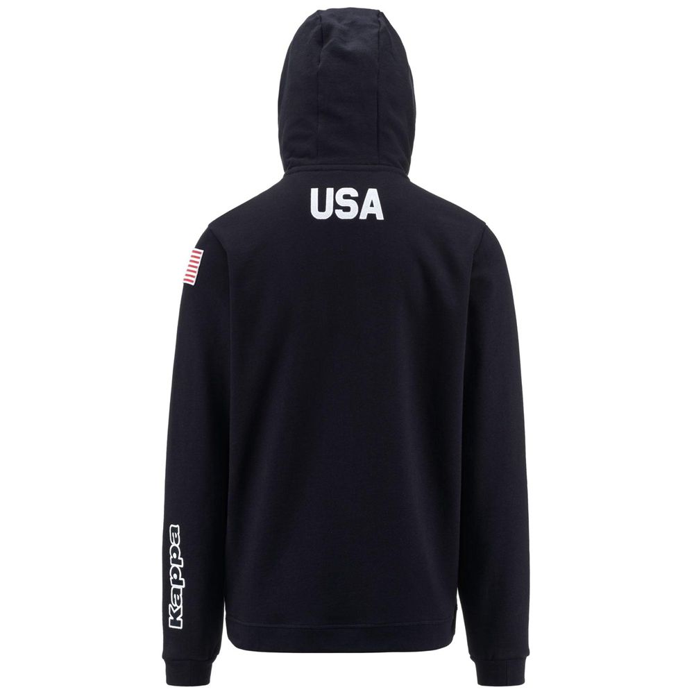 Men Kappa 6 Cento Arufeod Us Hoodie Navy | MQ9782453