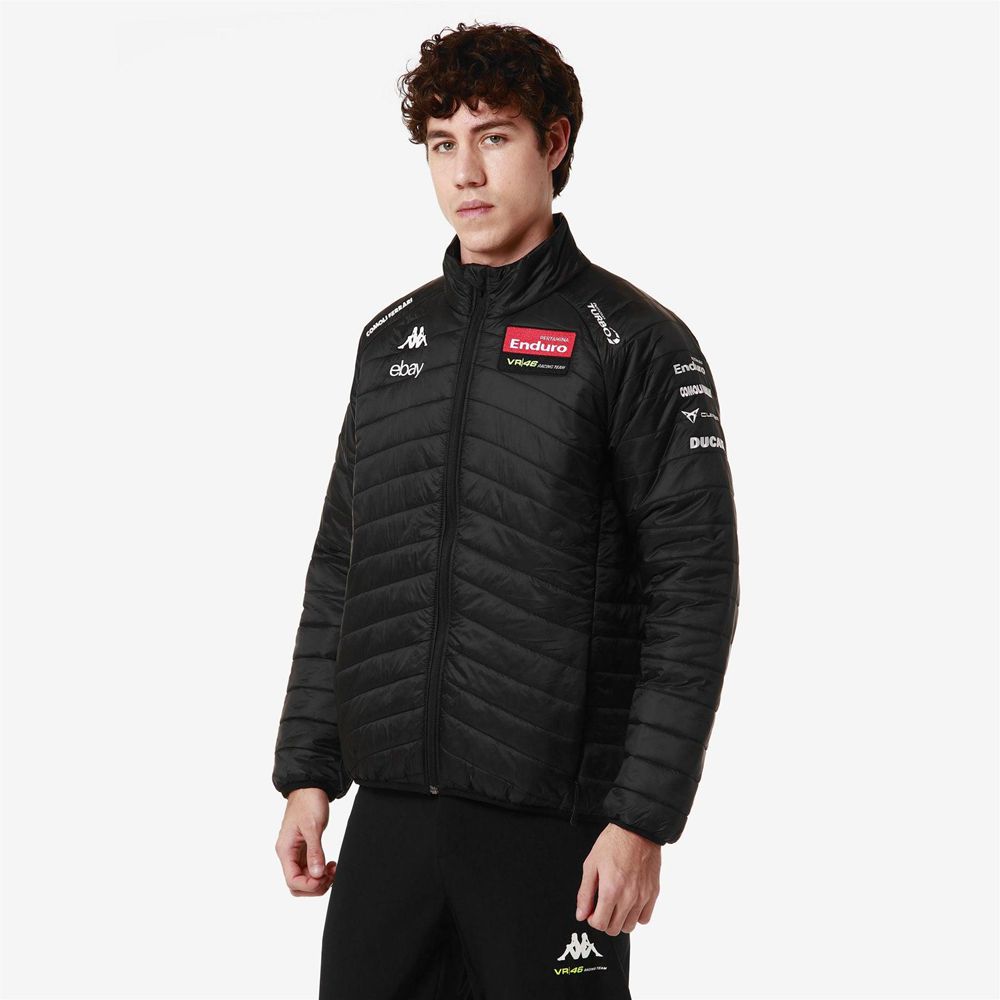 Men Kappa Abbadu Vr46 Jacket Black | VD9268714