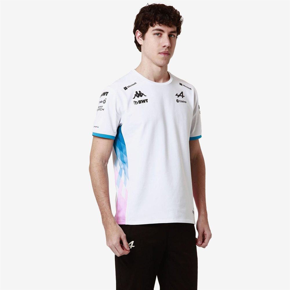 Men Kappa Adiry Alpine F1 T-Shirt White | DG6430721