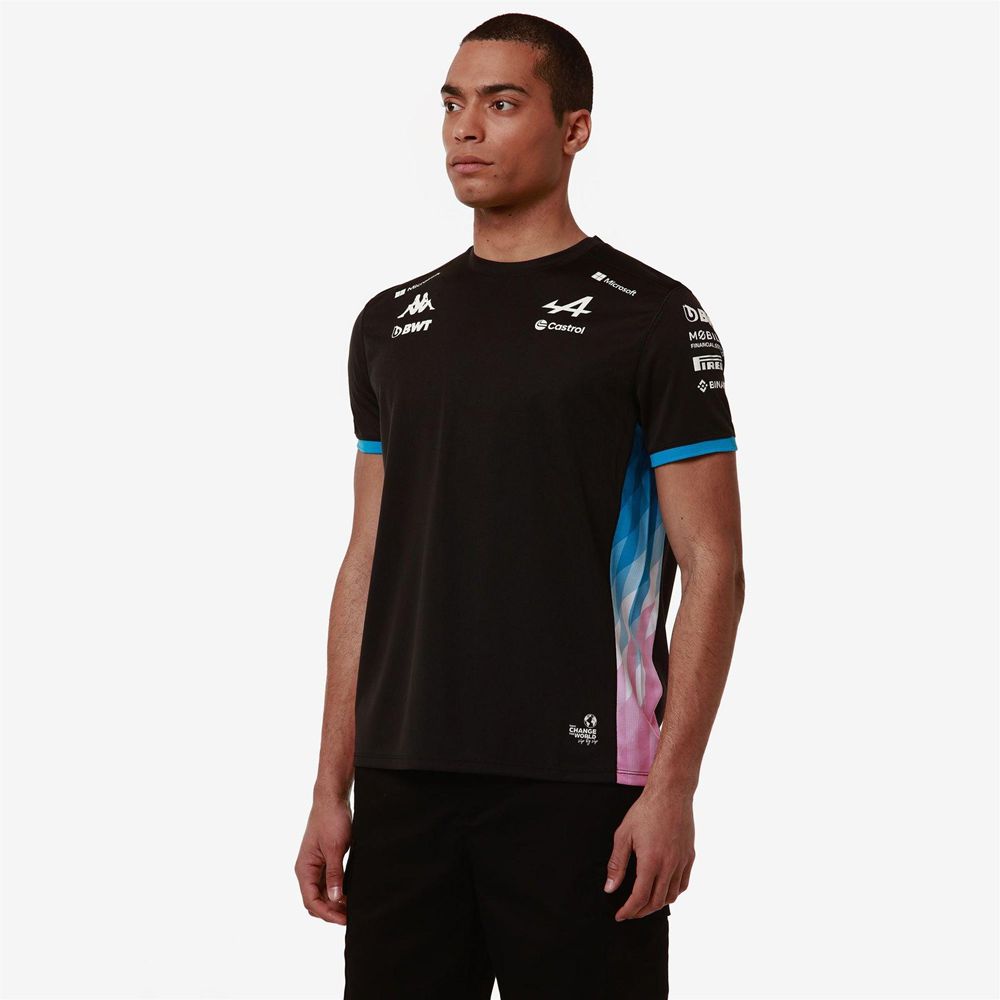 Men Kappa Adolim Alpine F1 Jersey Black | FX1264375