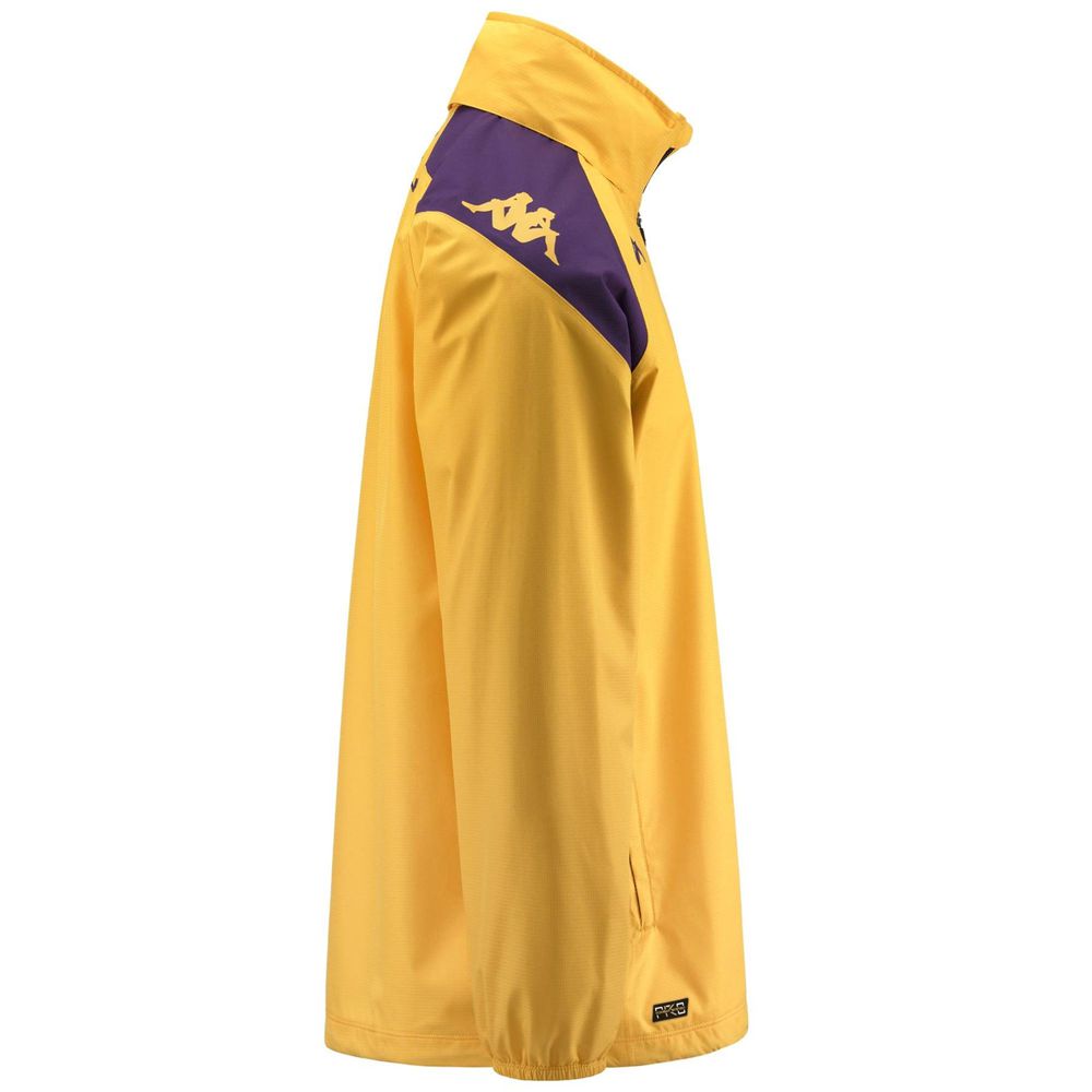 Men Kappa Adverzip Pro 7 Fiorentina Jacket Yellow | DQ2869075