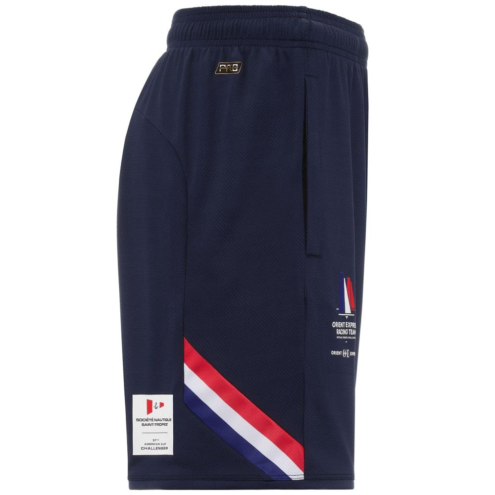 Men Kappa Ahorazip Pro 7 Orient Express Shorts Navy | VK9514273