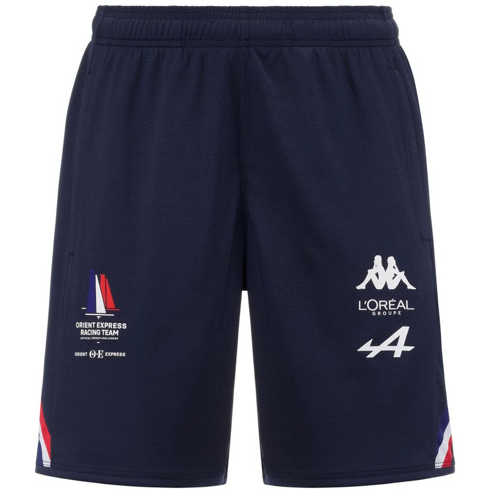 Men Kappa Ahorazip Pro 7 Orient Express Shorts Navy | VK9514273