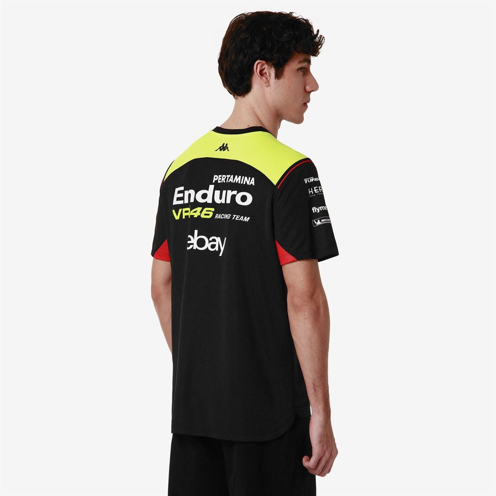 Men Kappa Amirymone Vr46 Jersey Black | BG6910734