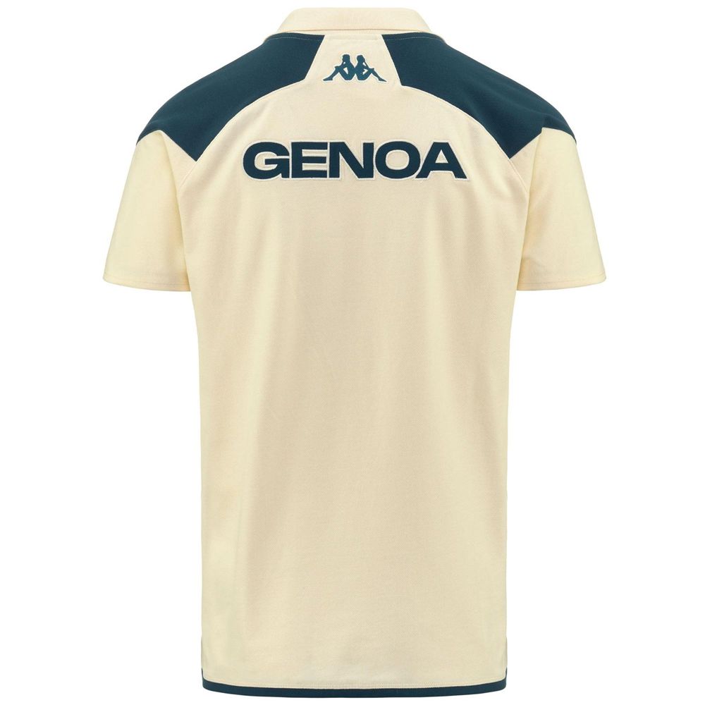 Men Kappa Angat 7 Genoa Polo Shirt Beige | CK1065928