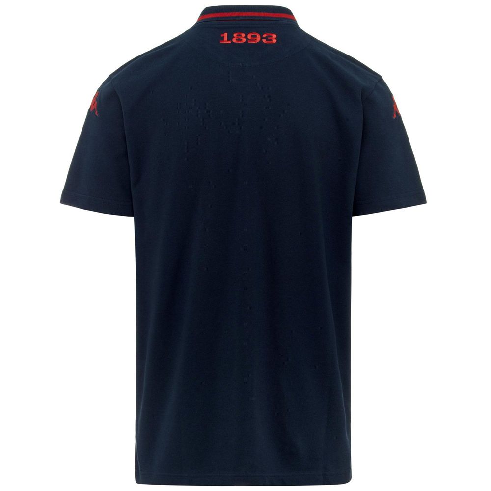 Men Kappa Arelt Genoa T-Shirt Navy | JB9458326