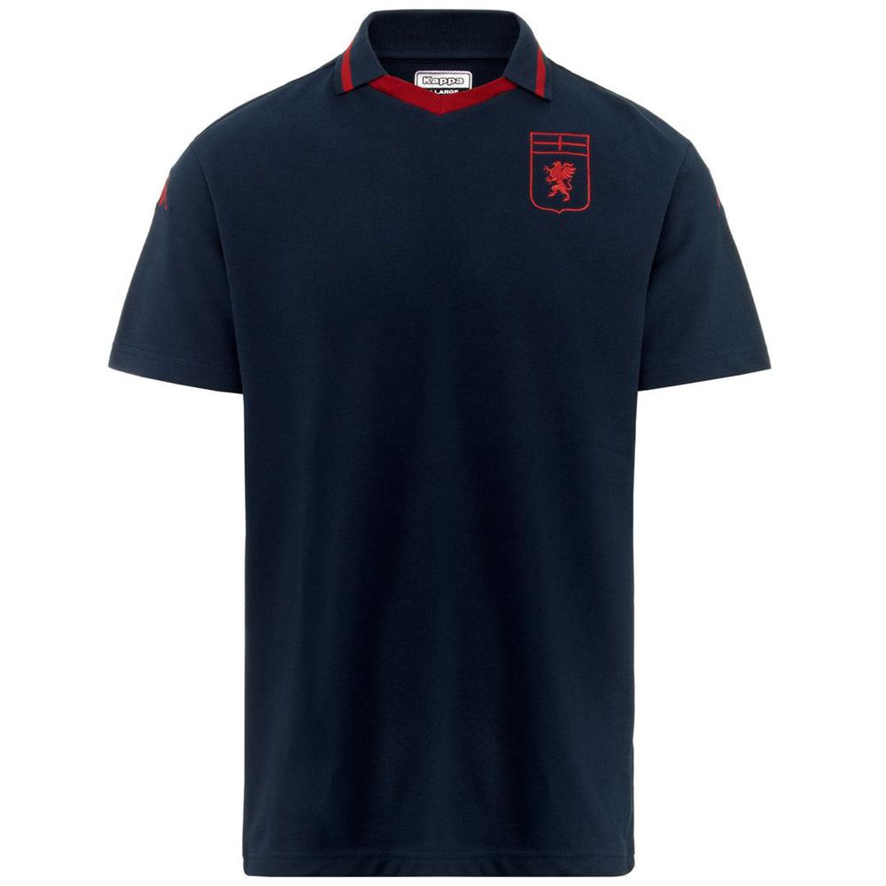 Men Kappa Arelt Genoa T-Shirt Navy | JB9458326