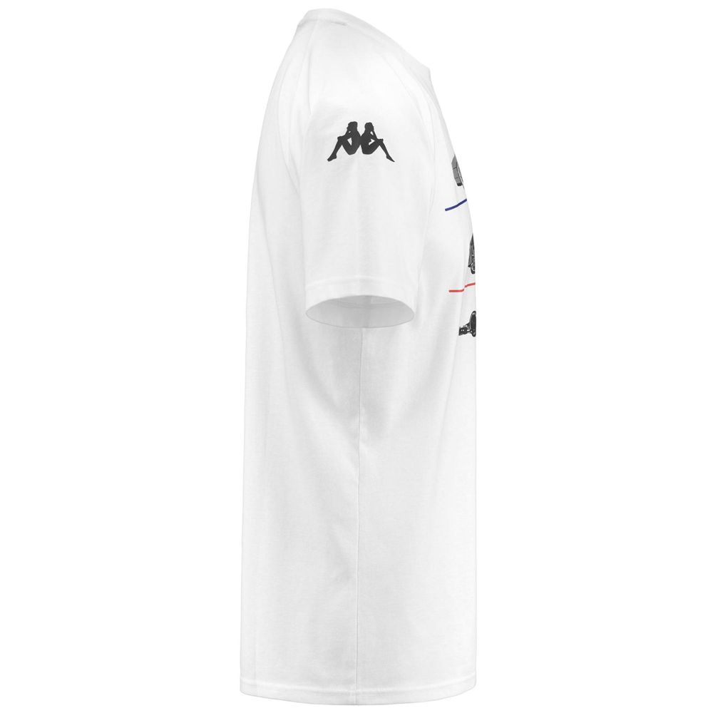 Men Kappa Argla Alpine F1 T-Shirt White | RW2570134