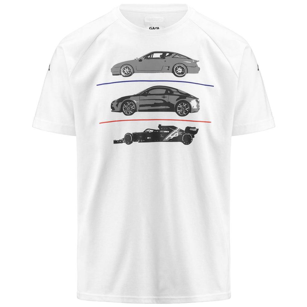 Men Kappa Argla Alpine F1 T-Shirt White | RW2570134