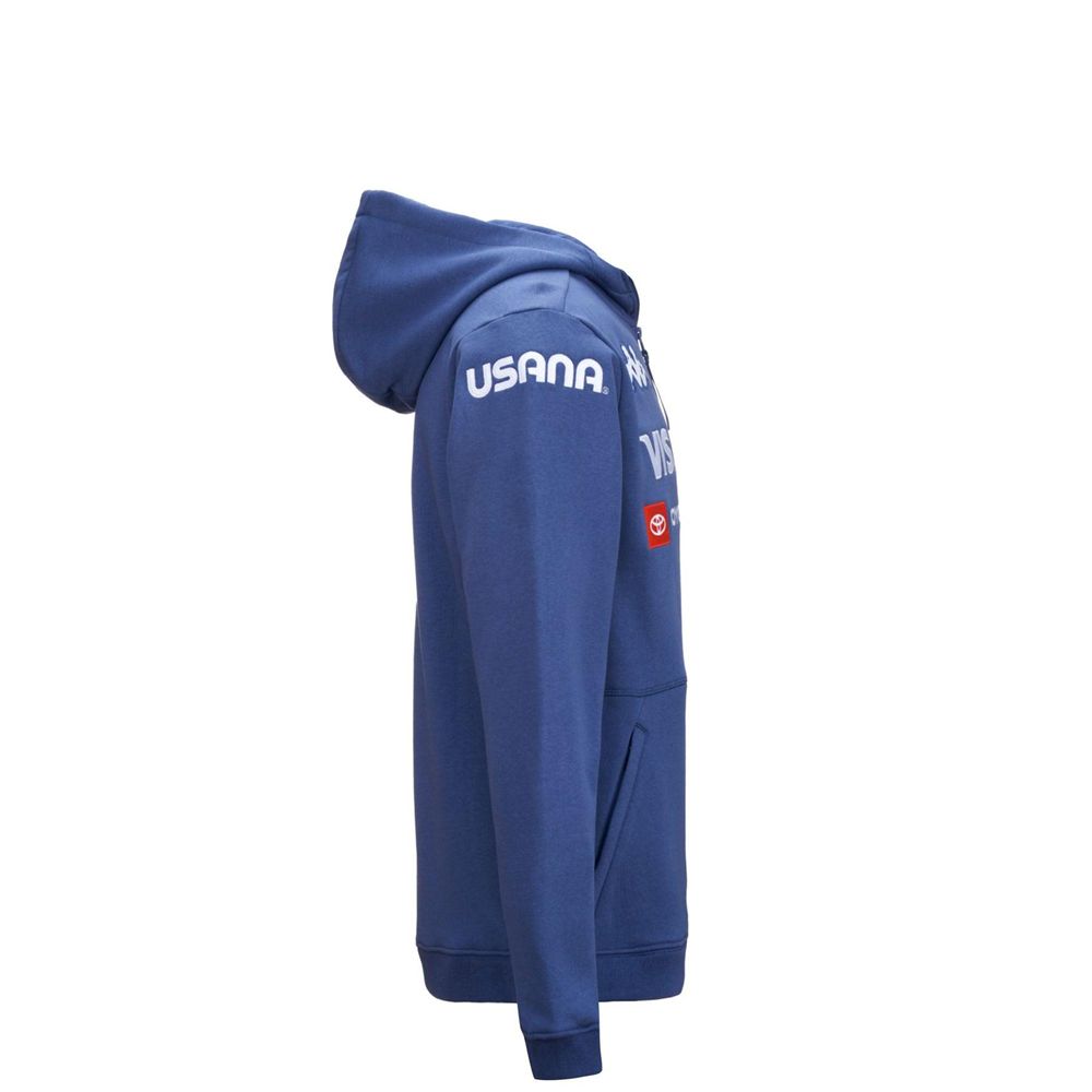 Men Kappa Arufeod Us Hoodie Blue | ER4219570