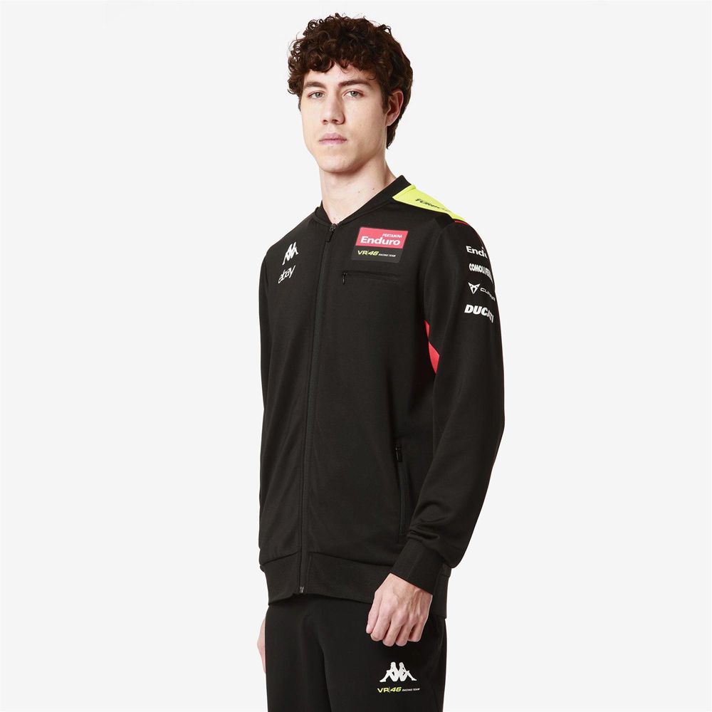 Men Kappa Atrisomone Vr46 Jacket Black | AI6503891