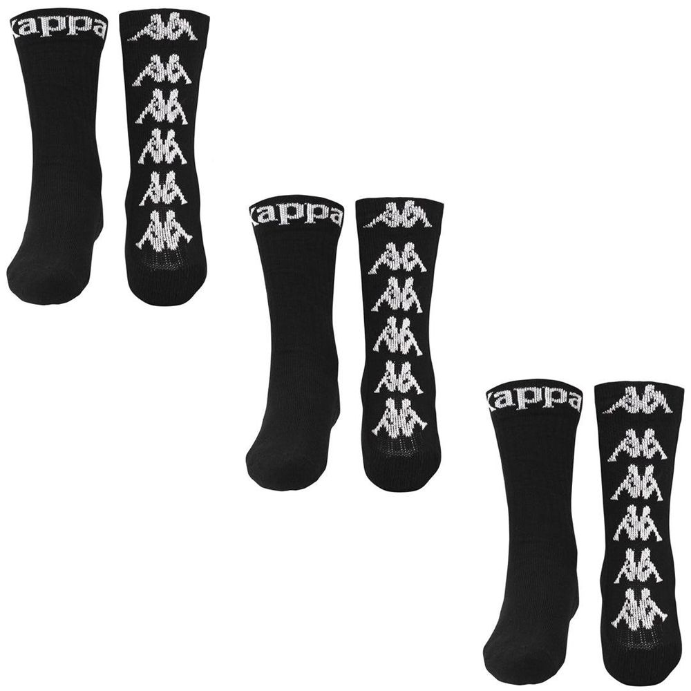 Men Kappa Authentic Atel 3pack Socks Black | JY3952018