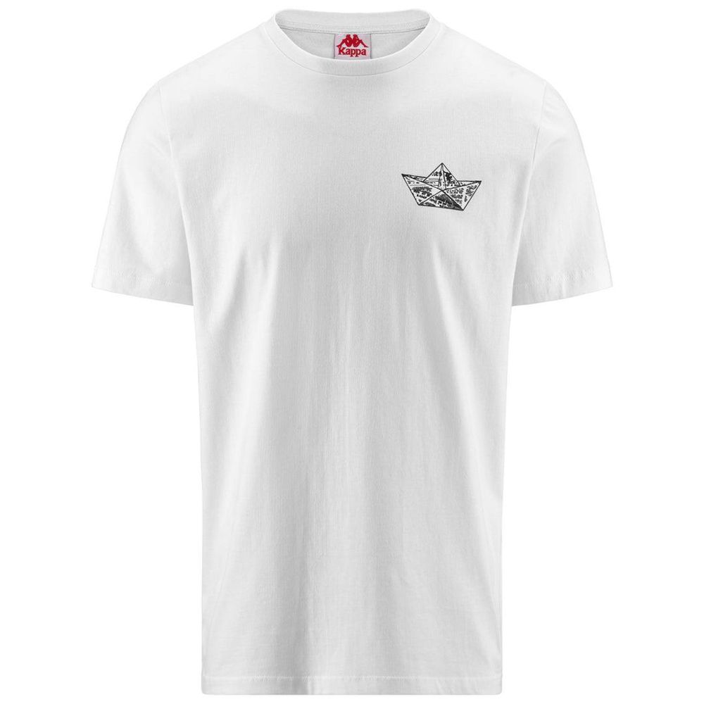 Men Kappa Authentic Bboy T-Shirt White | KP3207694