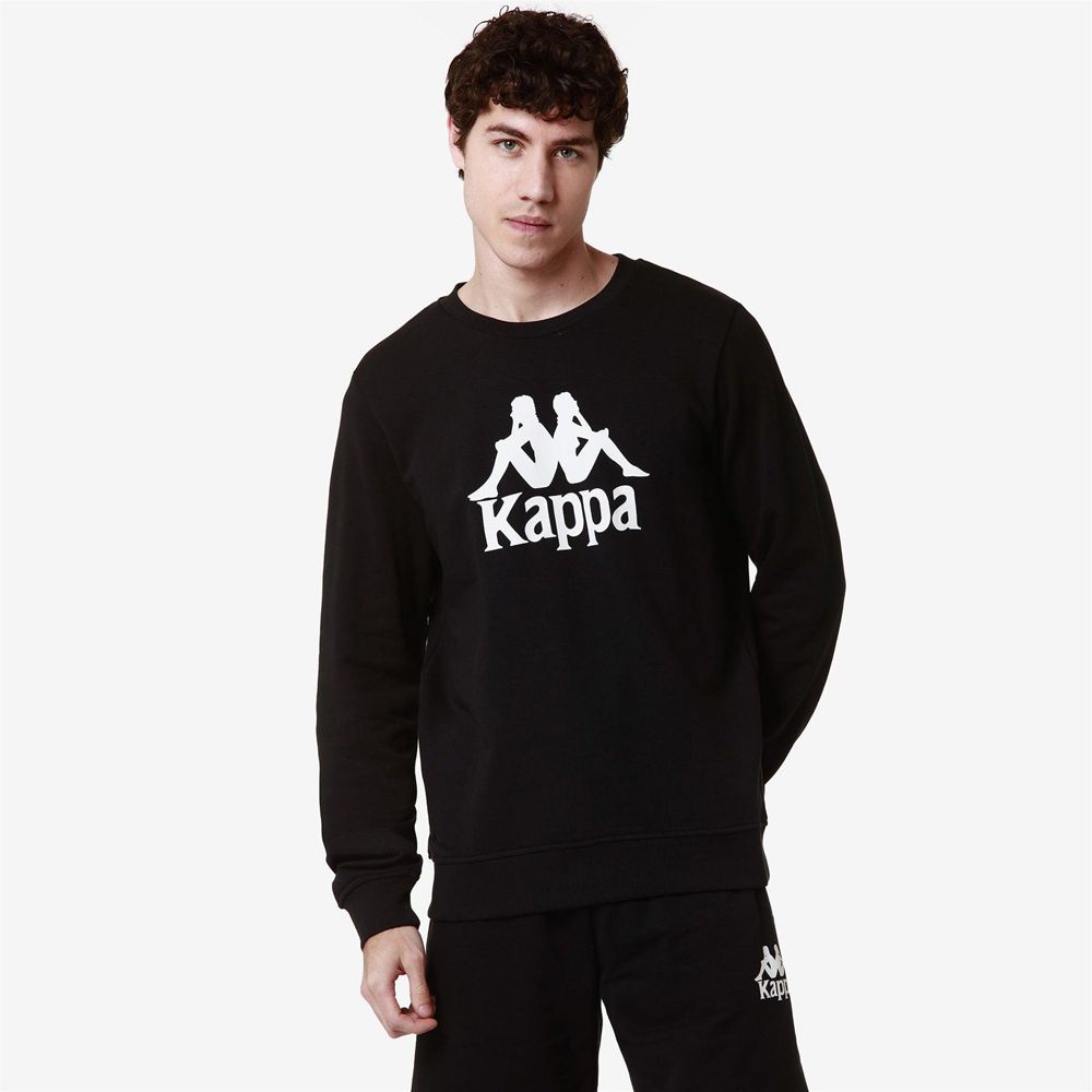 Men Kappa Authentic Eslogari 3 Sweater Black | FU4378560