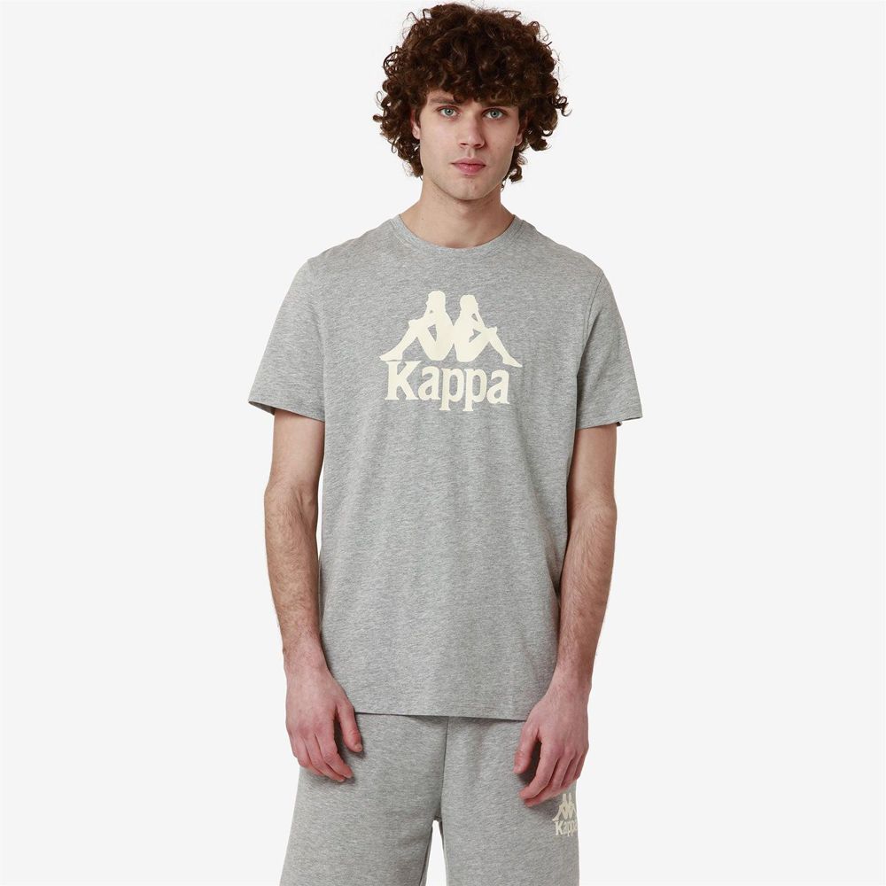 Men Kappa Authentic Estessi T-Shirt Grey | GB4268391