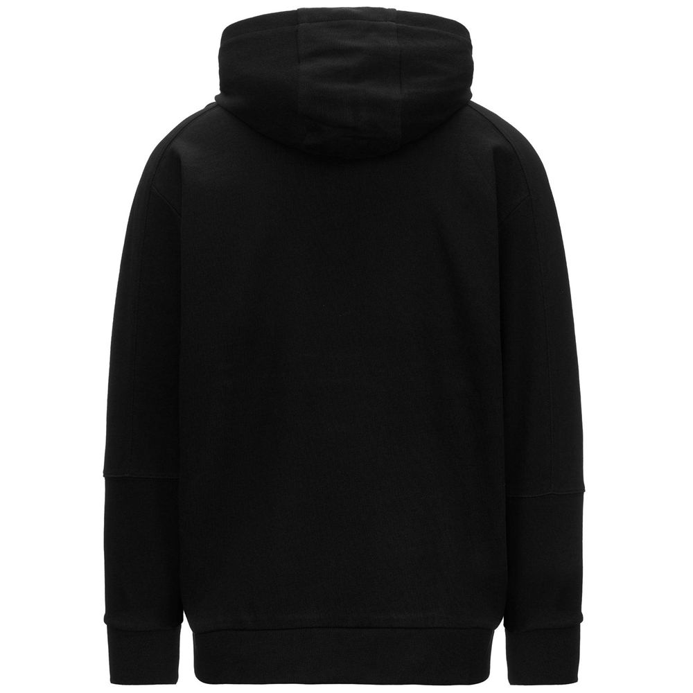 Men Kappa Authentic Giano Organic Hoodie Black | ZA2734651