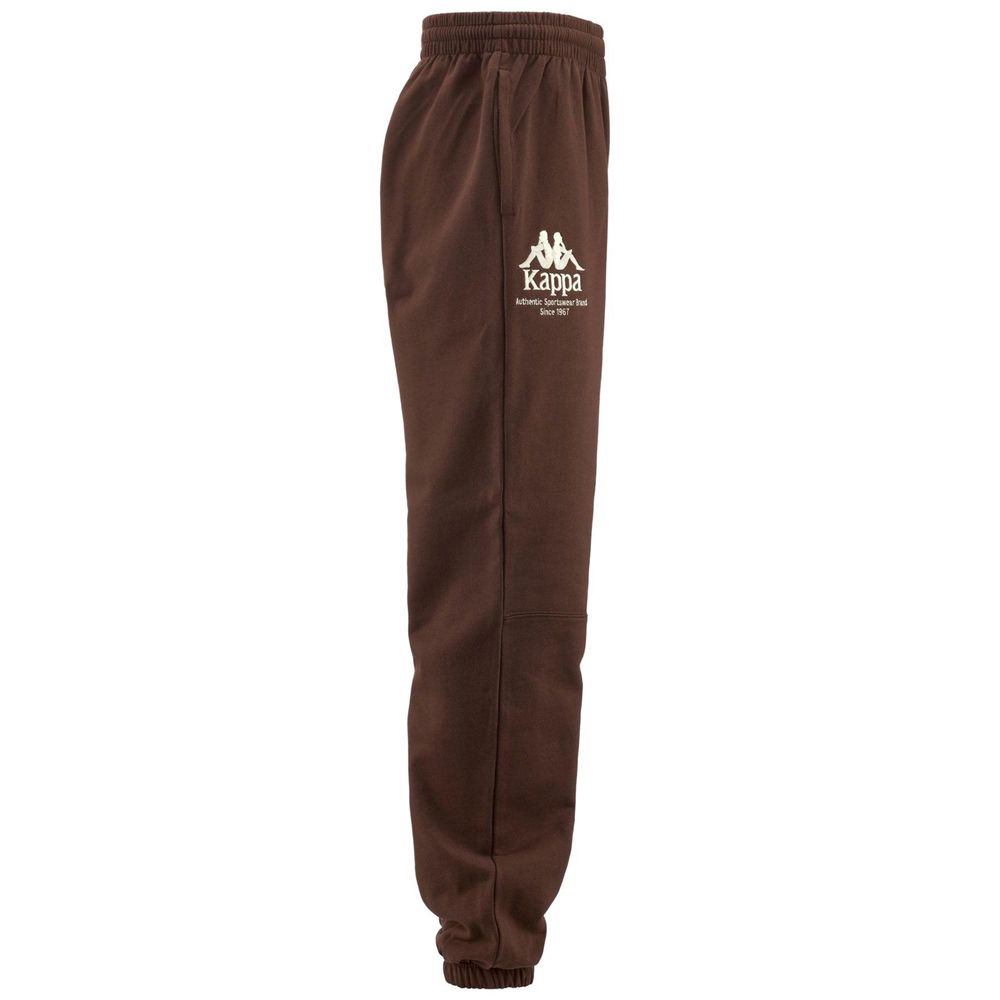 Men Kappa Authentic Giova Organic Pants Brown | PA5293074