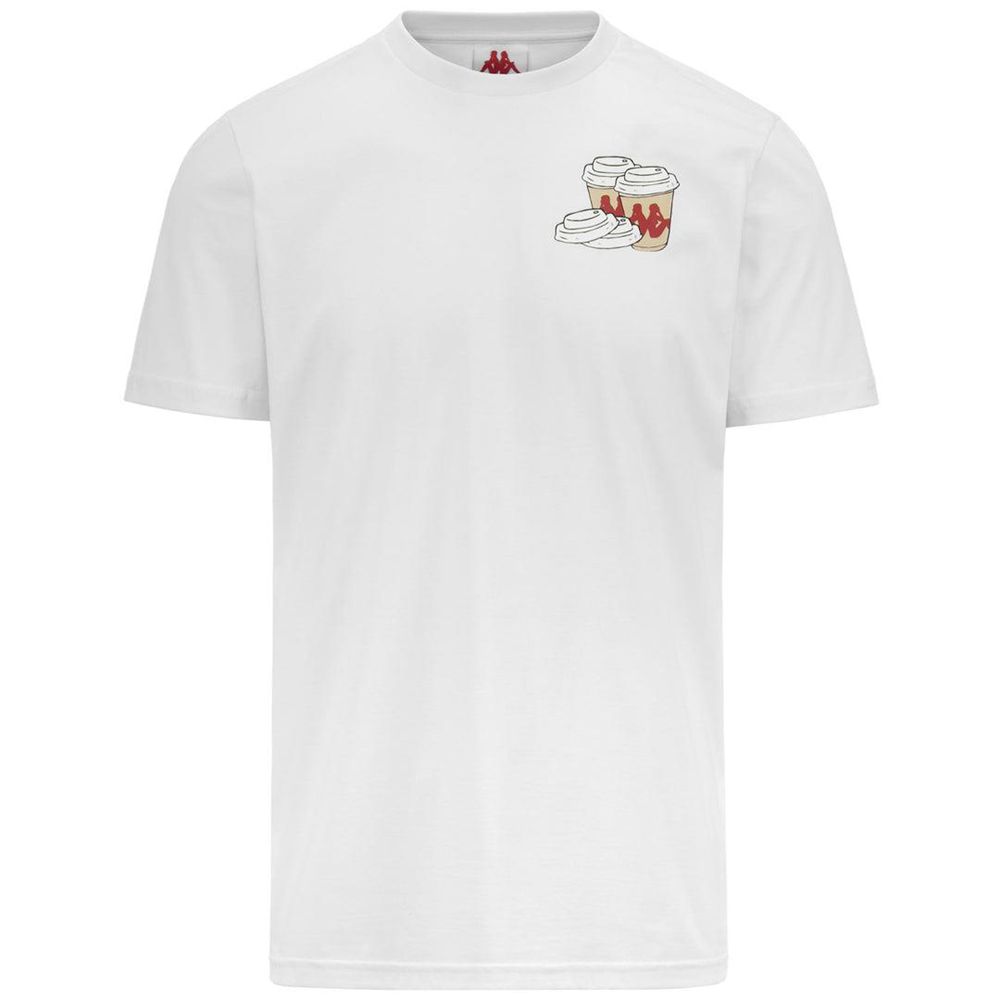 Men Kappa Authentic Graphik Lampha T-Shirt White | CL3628591