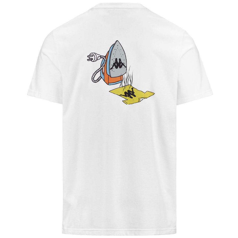 Men Kappa Authentic Graphik Lloyd T-Shirt White | VM3108475