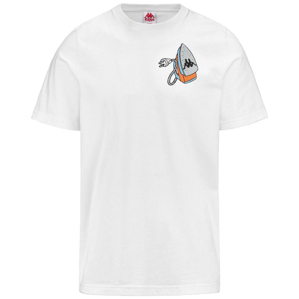 Men Kappa Authentic Graphik Lloyd T-Shirt White | VM3108475