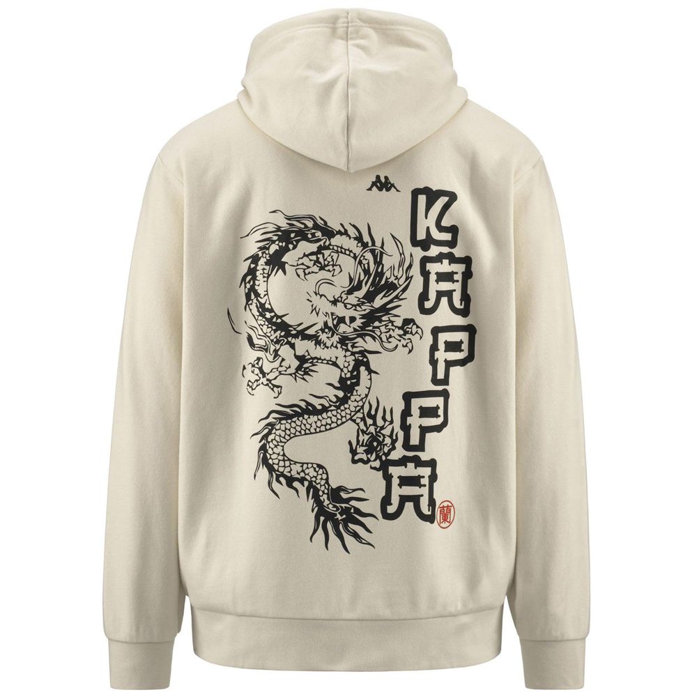 Men Kappa Authentic Jpn Gentis Hoodie Beige | OF5092741