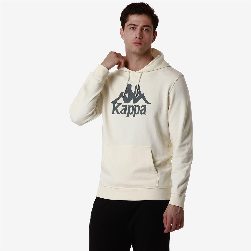 Men Kappa Authentic Malmo 2 Hoodie Beige | NA3087951