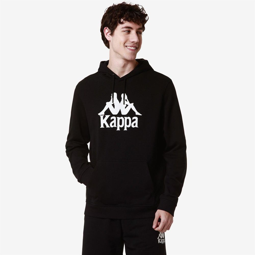 Men Kappa Authentic Malmo 2 Hoodie Black | UO4560137