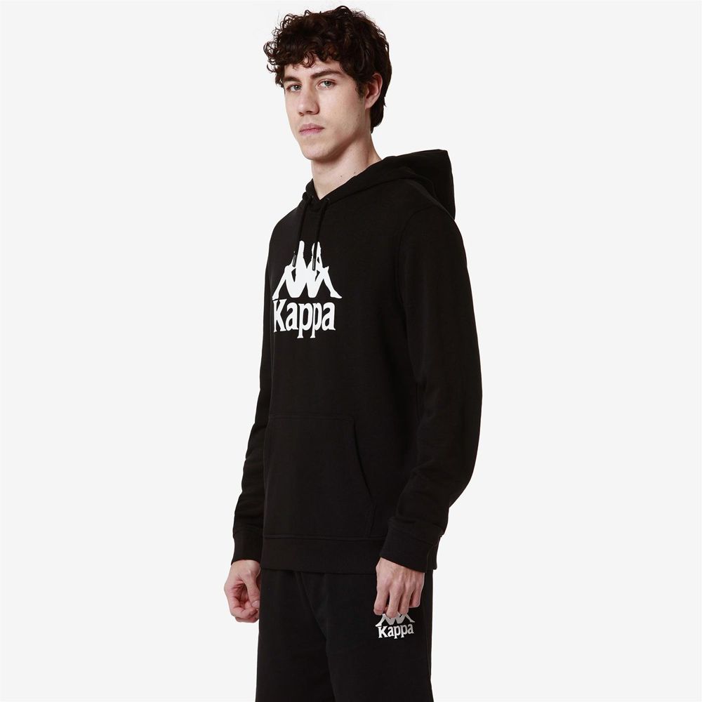 Men Kappa Authentic Malmo 2 Hoodie Black | UO4560137