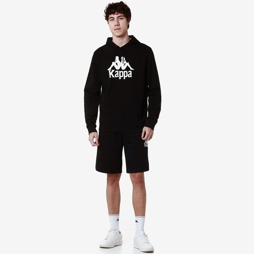 Men Kappa Authentic Malmo 2 Hoodie Black | UO4560137