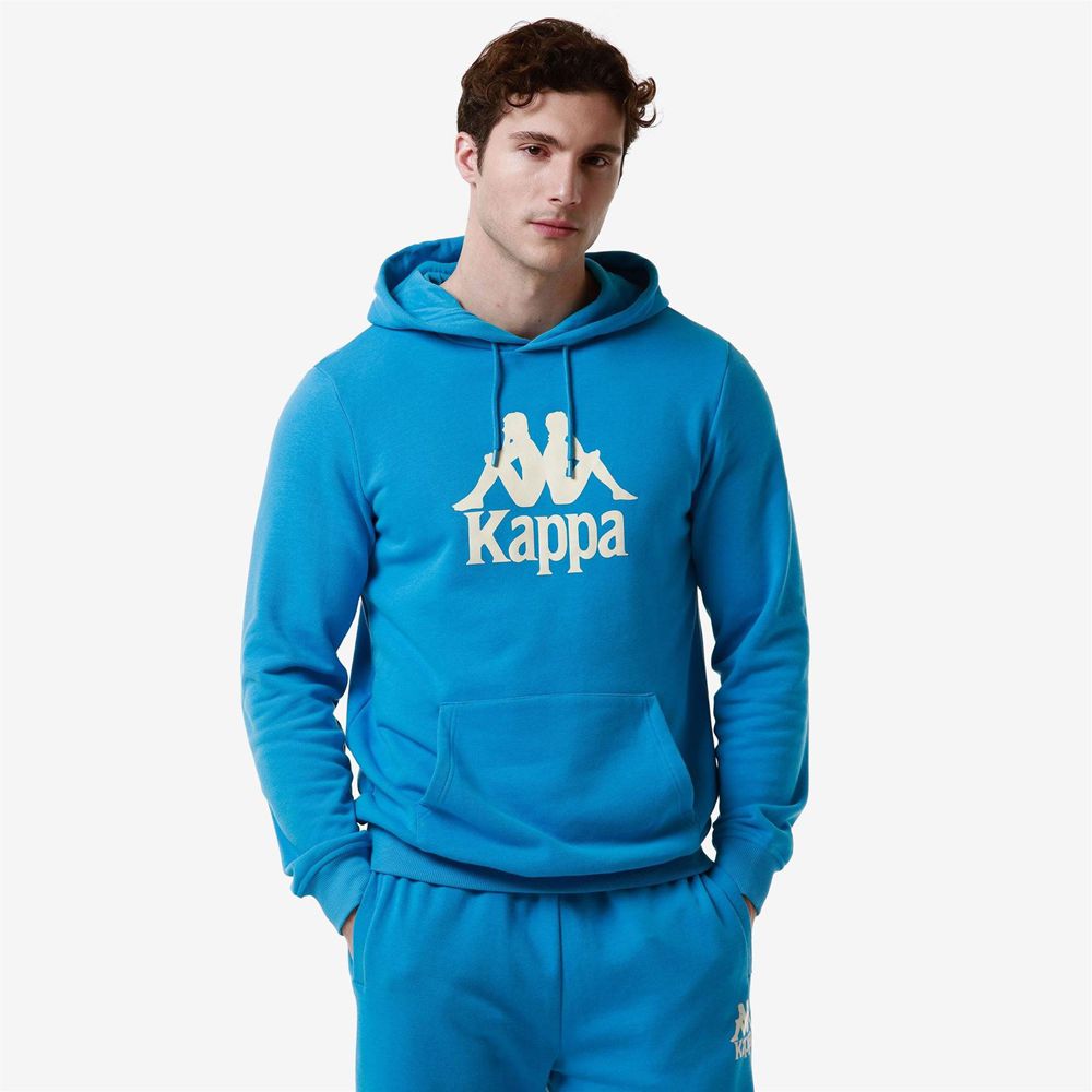 Men Kappa Authentic Malmo 2 Hoodie Blue | YS1376520