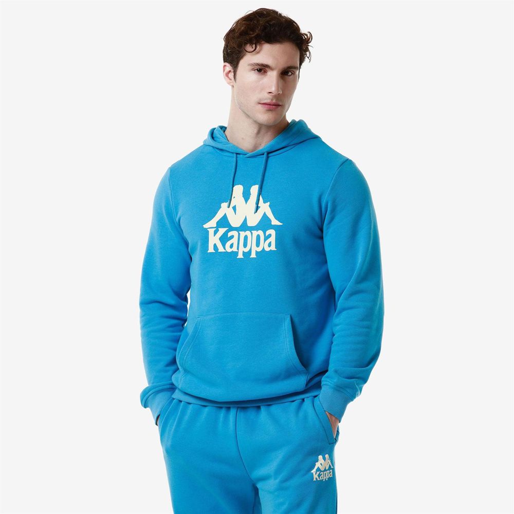 Men Kappa Authentic Malmo 2 Hoodie Blue | YS1376520