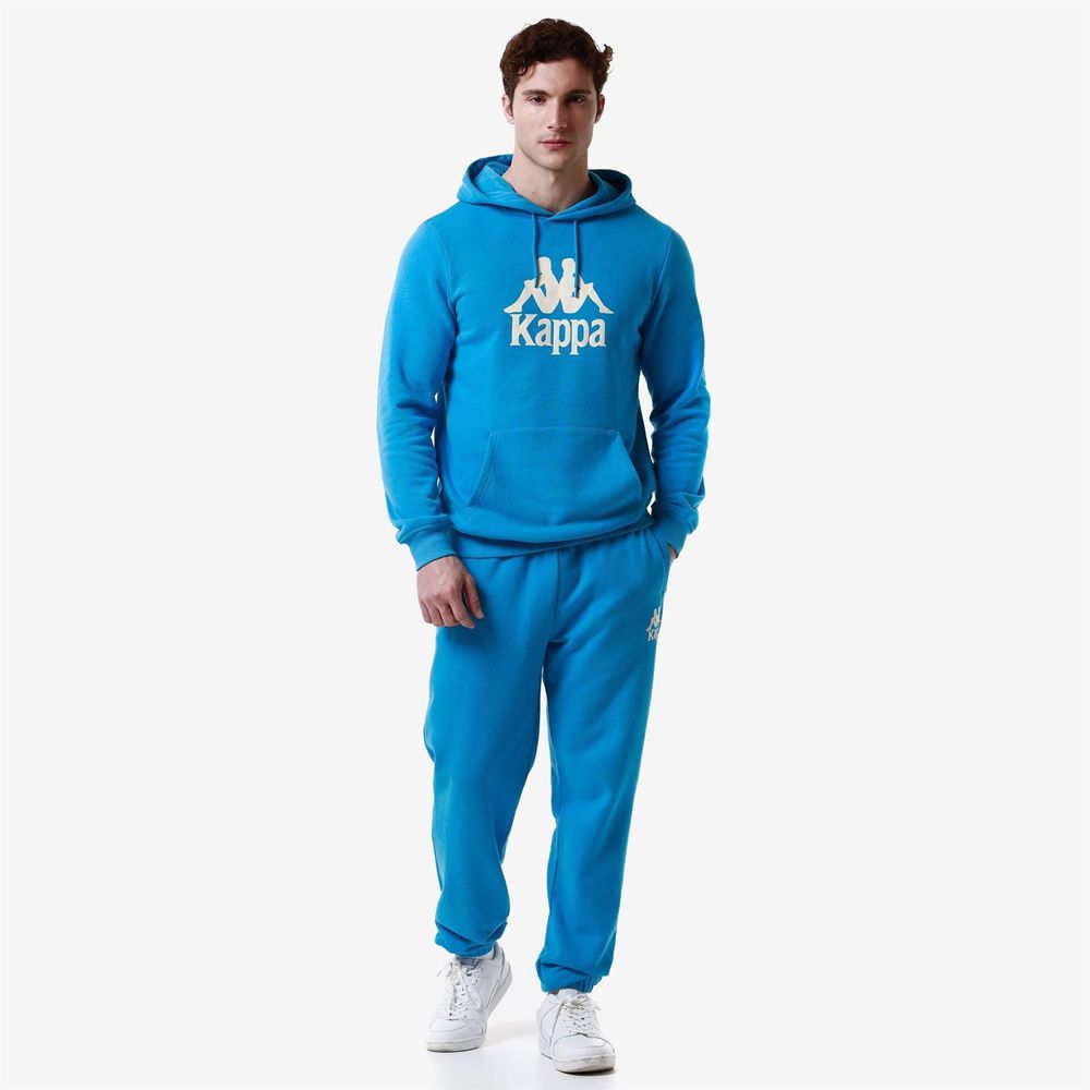 Men Kappa Authentic Malmo 2 Hoodie Blue | YS1376520