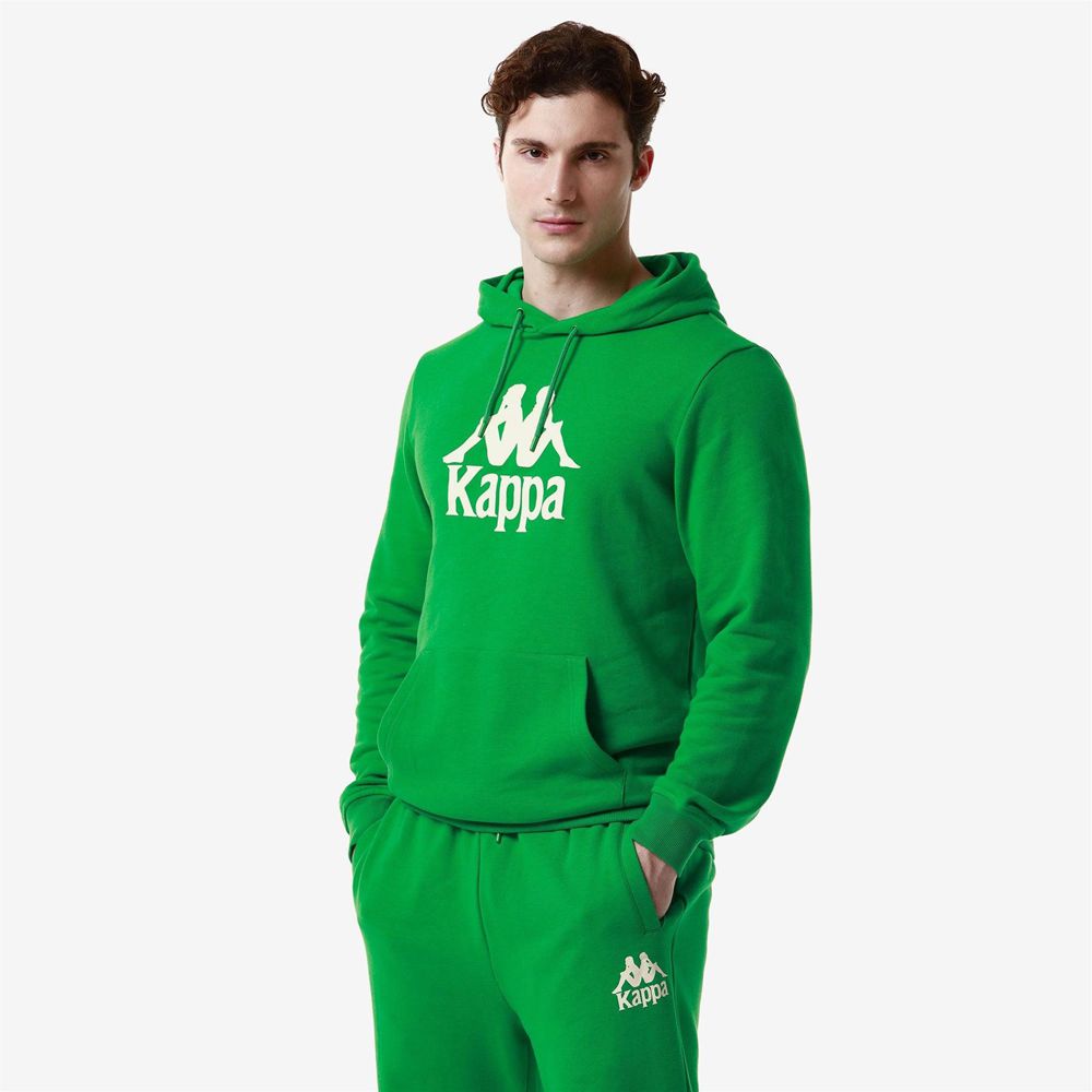 Men Kappa Authentic Malmo 2 Hoodie Green | CE4961072